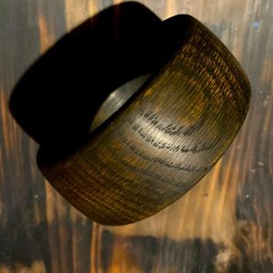 Hand made solid wood bangle bracelet
